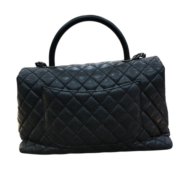 シャネル CHANEL ココハンドル32 A92992 ブラック/シルバー金具 キャビアスキン レディース ハンドバッグ