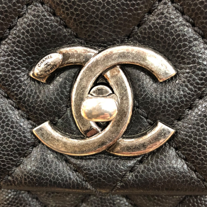 シャネル CHANEL ココハンドル32 A92992 ブラック/シルバー金具 キャビアスキン レディース ハンドバッグ
