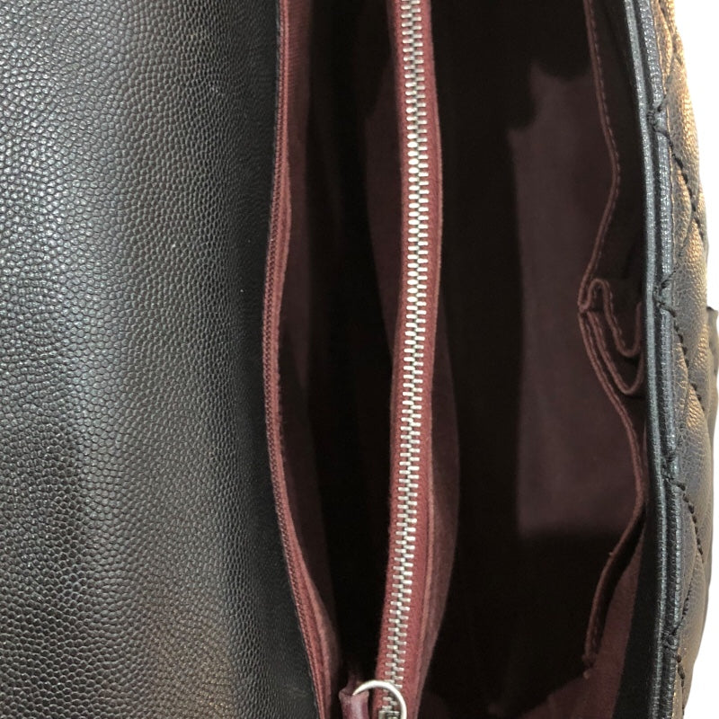 シャネル CHANEL ココハンドル32 A92992 ブラック/シルバー金具 キャビアスキン レディース ハンドバッグ