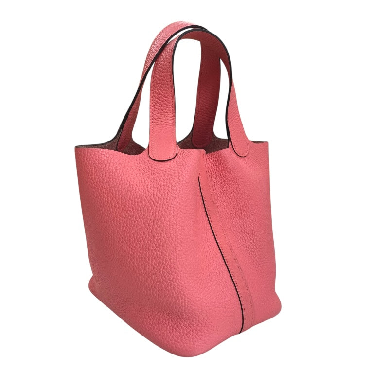 エルメス HERMES ピコタンロックPM A刻 ローズリップスティック シルバー金具 トリヨンクレマンス レディース ハンドバッグ