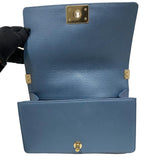 シャネル CHANEL ボーイシャネル25 A67086 25番台 ブルー ゴールド金具 キャビアスキン レディース ショルダーバッグ