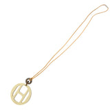 エルメス HERMES Hエキップネックレス ベージュ・ライトブルー ラッカー アクセサリー
