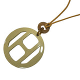 エルメス HERMES Hエキップネックレス ベージュ・ライトブルー ラッカー アクセサリー