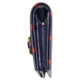 グッチ GUCCI ホースピット1955 カードケースウォレット 621887 ネイビー レザー レディース 二つ折り財布
