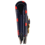 グッチ GUCCI ホースピット1955 カードケースウォレット 621887 ネイビー レザー レディース 二つ折り財布
