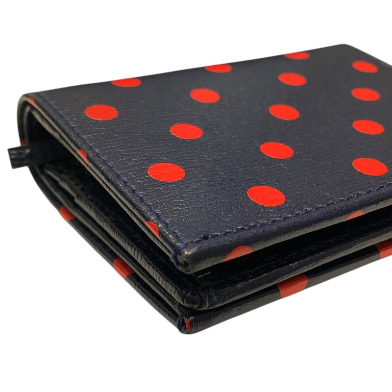 グッチ GUCCI ホースピット1955 カードケースウォレット 621887 ネイビー レザー レディース 二つ折り財布