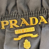 プラダ PRADA ギャザートートバッグ BN1788 ブラック/ゴールド金具 ナイロン/レザー レディース トートバッグ