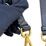 プラダ PRADA ギャザートートバッグ BN1788 ブラック/ゴールド金具 ナイロン/レザー レディース トートバッグ