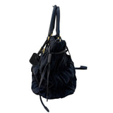 プラダ PRADA ギャザートートバッグ BN1788 ブラック/ゴールド金具 ナイロン/レザー レディース トートバッグ