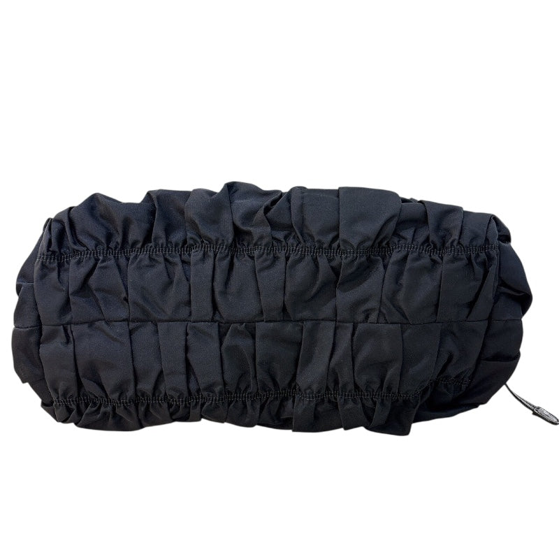 プラダ PRADA ギャザートートバッグ BN1788 ブラック/ゴールド金具 ナイロン/レザー レディース トートバッグ