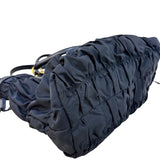 プラダ PRADA ギャザートートバッグ BN1788 ブラック/ゴールド金具 ナイロン/レザー レディース トートバッグ