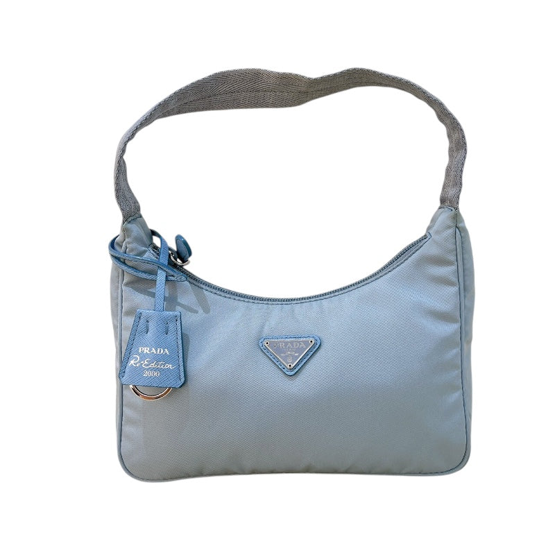 プラダ PRADA Re-Edition2000 ミニバッグ 1NE515 アイスブルー シルバー金具 ナイロン レディース ショルダーバッグ