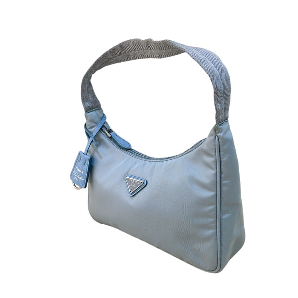 プラダ PRADA Re-Edition2000 ミニバッグ 1NE515 アイスブルー シルバー金具 ナイロン レディース ショルダーバッグ
