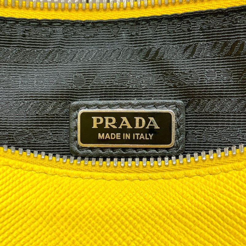 プラダ PRADA トライアングルショルダー 1NR015 イエロー レザー レディース ショルダーバッグ