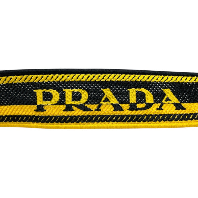 プラダ PRADA トライアングルショルダー 1NR015 イエロー レザー レディース ショルダーバッグ