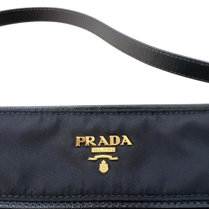 プラダ PRADA ナイロン セミショルダーバッグ ブラック ナイロン レディース ショルダーバッグ