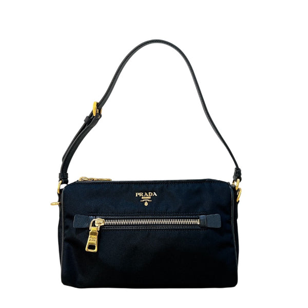 プラダ PRADA ナイロン セミショルダーバッグ ブラック ナイロン レディース ショルダーバッグ