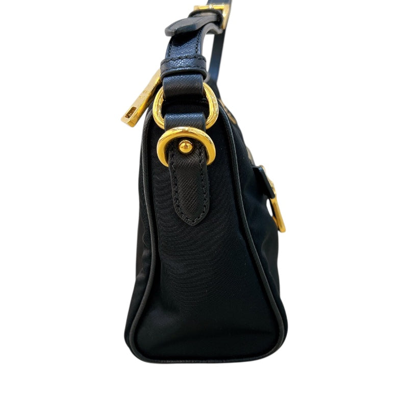 プラダ PRADA ナイロン セミショルダーバッグ ブラック ナイロン レディース ショルダーバッグ