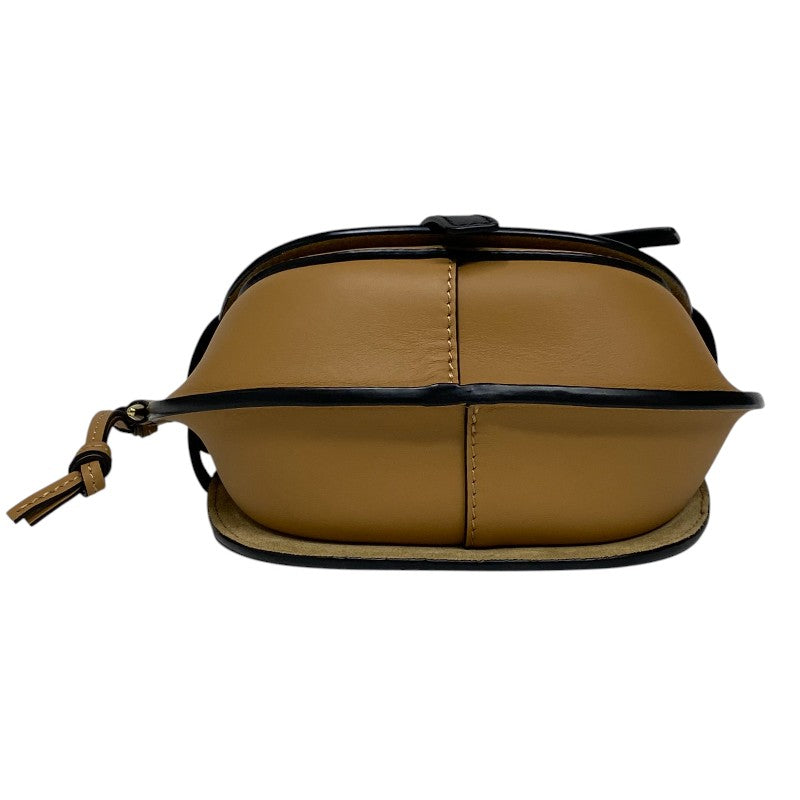 ロエベ LOEWE ゲートデュアル バッグ ミニ A650N46X25 ブラック×ウォームデザート カーフスキン レディース ショルダーバッグ