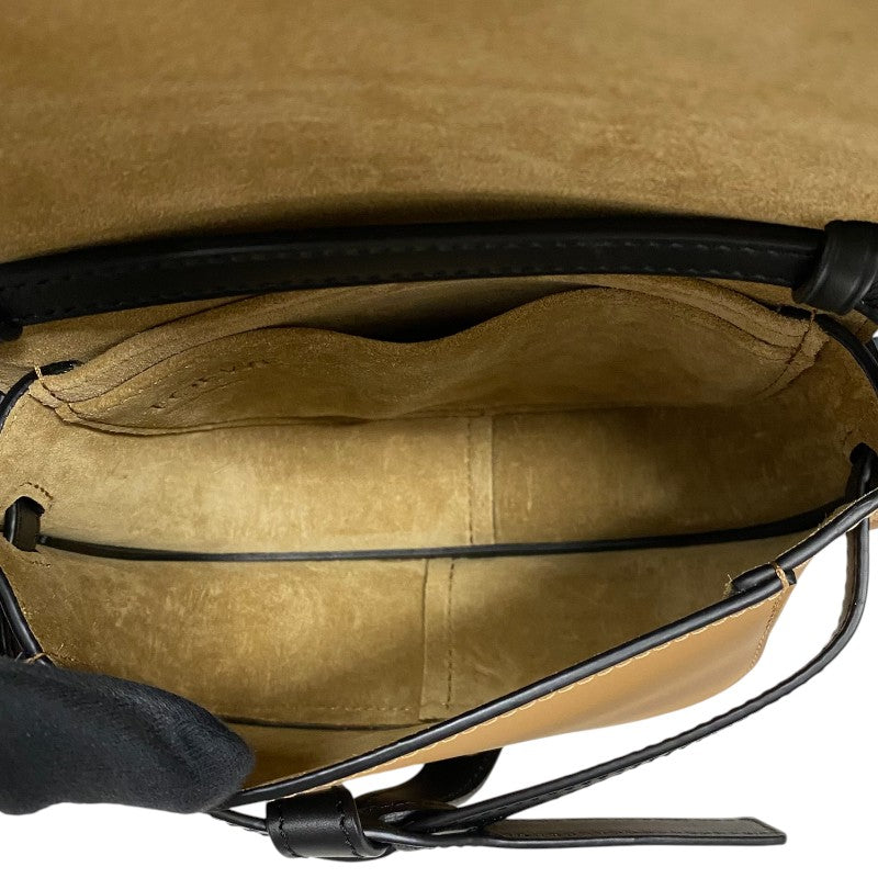 ロエベ LOEWE ゲートデュアル バッグ ミニ A650N46X25 ブラック×ウォームデザート カーフスキン レディース ショルダーバッグ