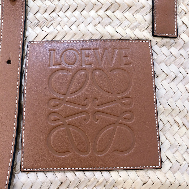 ロエベ LOEWE バケットラージ ナチュラル・タン ヤシの葉・カーフ レディース ハンドバッグ
