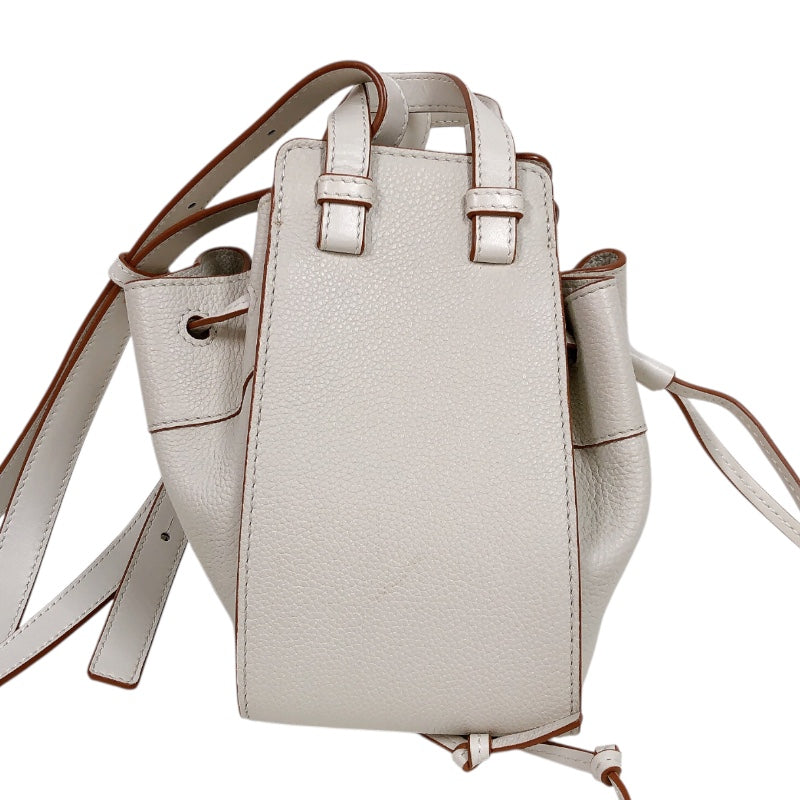 ロエベ LOEWE ハンモック ドローストリングスバッグ ミニ アイボリー カーフ レディース ショルダーバッグ