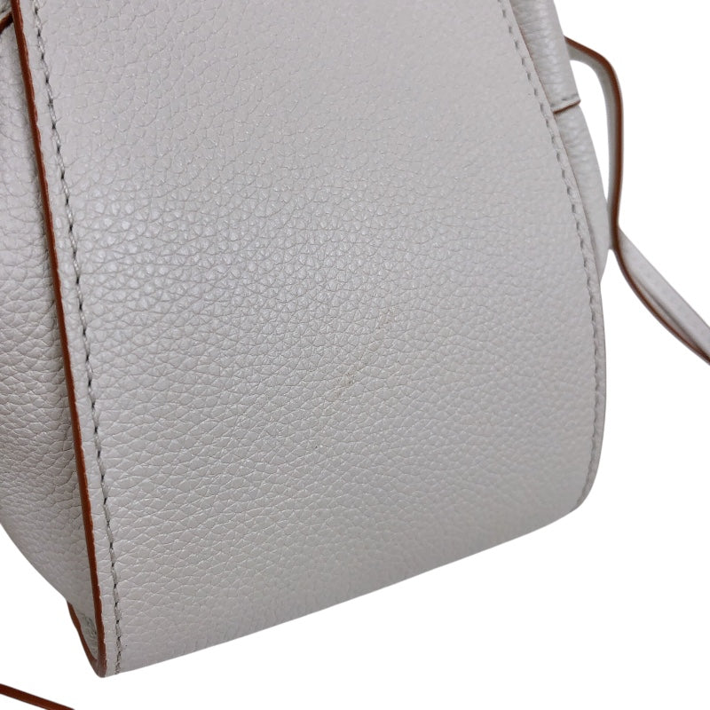 ロエベ LOEWE ハンモック ドローストリングスバッグ ミニ アイボリー カーフ レディース ショルダーバッグ