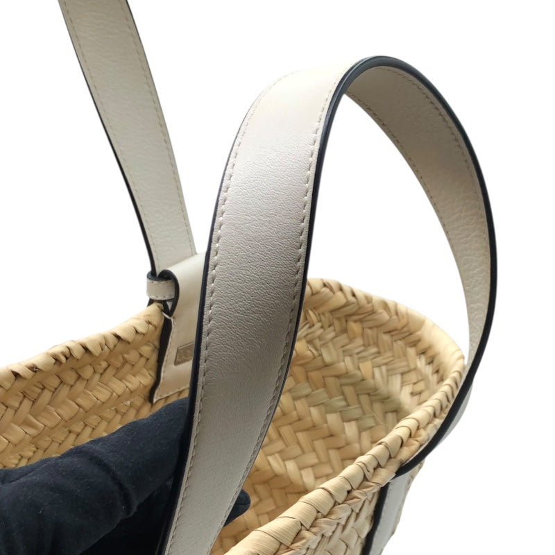 ロエベ LOEWE バケット スモール a223s93x04 ナチュラル・ホワイト パームリーフ・カーフ レディース ハンドバッグ