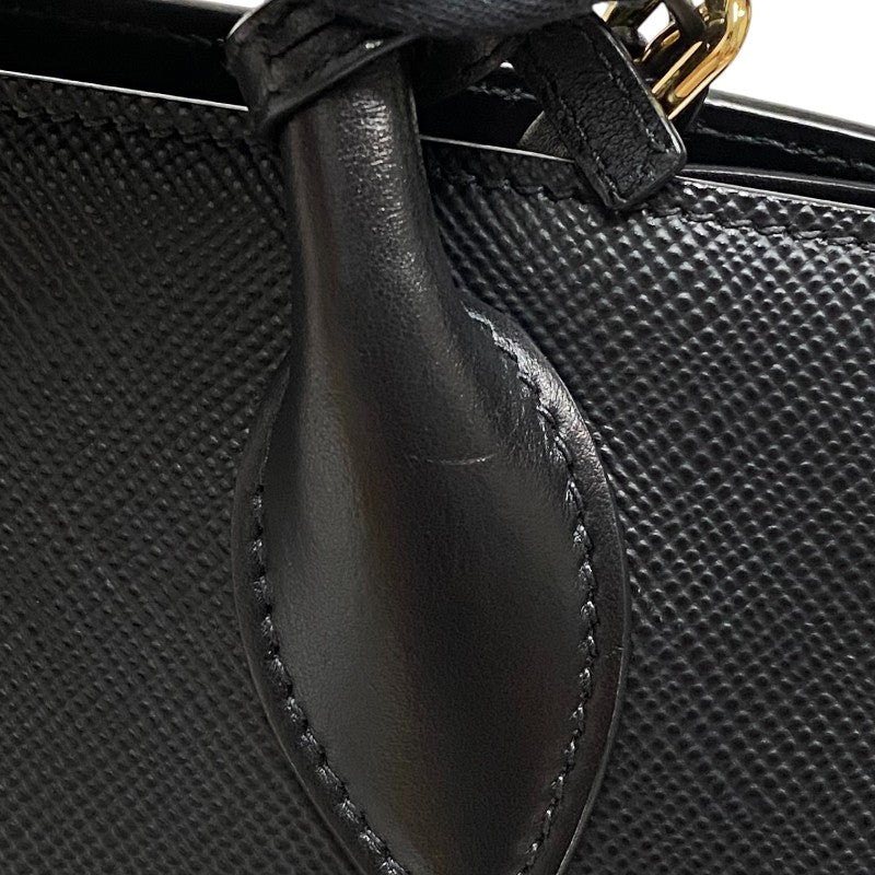 プラダ PRADA サフィアーノ モノクロームバッグ 1BA155 ブラック レディース ハンドバッグ ショルダーバッグ