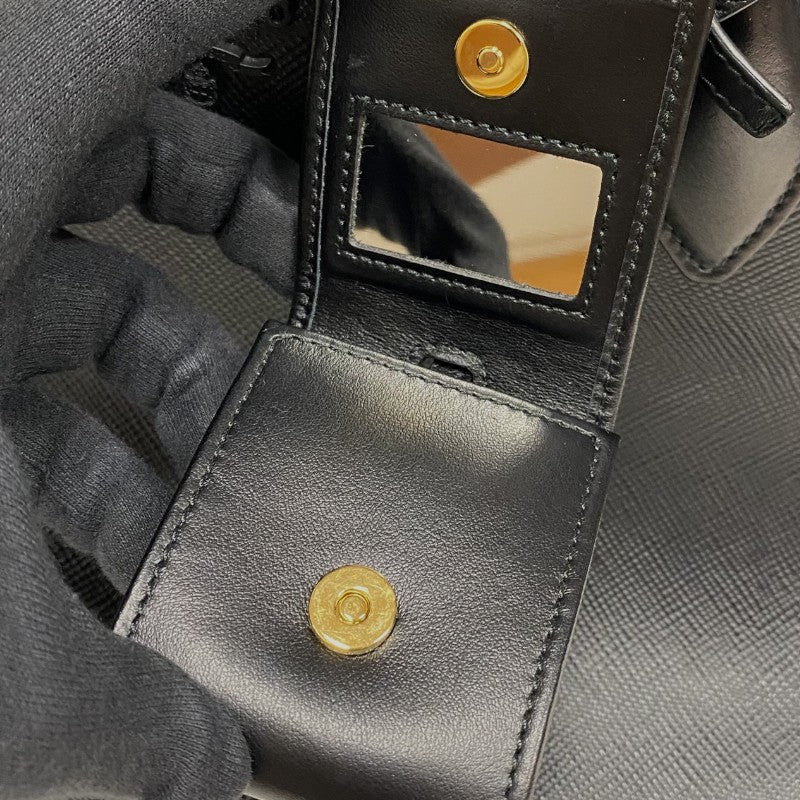 プラダ PRADA サフィアーノ モノクロームバッグ 1BA155 ブラック レディース ハンドバッグ ショルダーバッグ