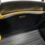 プラダ PRADA サフィアーノ モノクロームバッグ 1BA155 ブラック レディース ハンドバッグ ショルダーバッグ