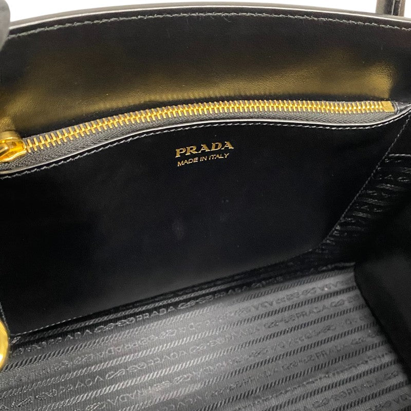 プラダ PRADA サフィアーノ モノクロームバッグ 1BA155 ブラック レディース ハンドバッグ ショルダーバッグ