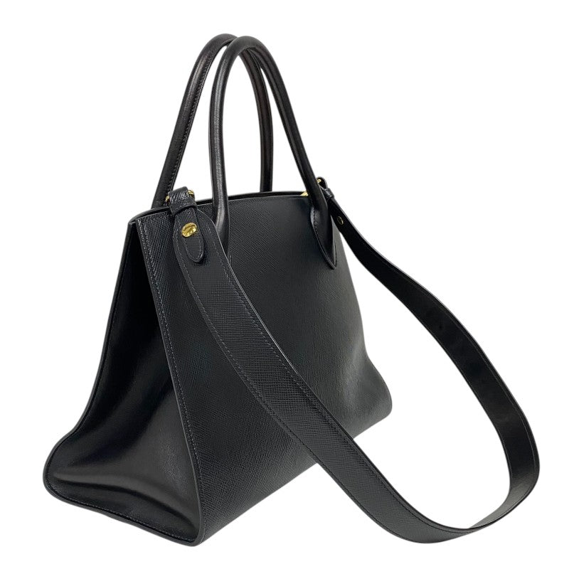 プラダ PRADA サフィアーノ モノクロームバッグ 1BA155 ブラック レディース ハンドバッグ ショルダーバッグ