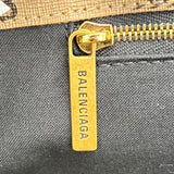 バレンシアガ BALENCIAGA シグネチャーミディアムショッパー 702698 ベージュ×ブラウン ゴールド金具 BBモノグラム・キャンバス ユニセックス ハンドバッグ