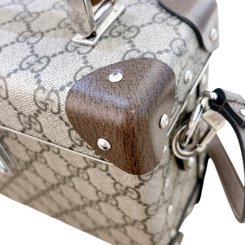 グッチ GUCCI グローブトロッターGGビューティーケース 588351 ベージュ×ブラウン PVCコーティングキャンバス レディース ハンドバッグ