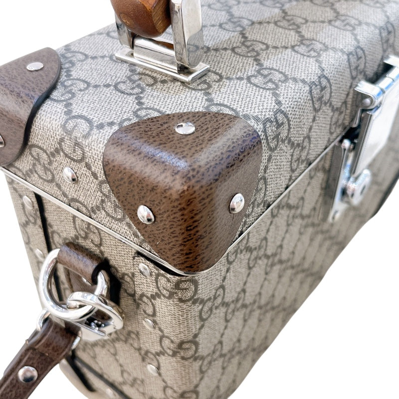 グッチ GUCCI グローブトロッターGGビューティーケース 588351 ベージュ×ブラウン PVCコーティングキャンバス レディース ハンドバッグ