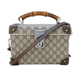 グッチ GUCCI グローブトロッターGGビューティーケース 588351 ベージュ×ブラウン PVCコーティングキャンバス レディース ハンドバッグ