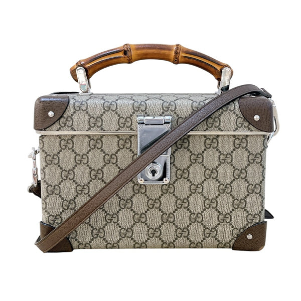 グッチ GUCCI グローブトロッターGGビューティーケース 588351 ベージュ×ブラウン PVCコーティングキャンバス レディース ハンドバッグ