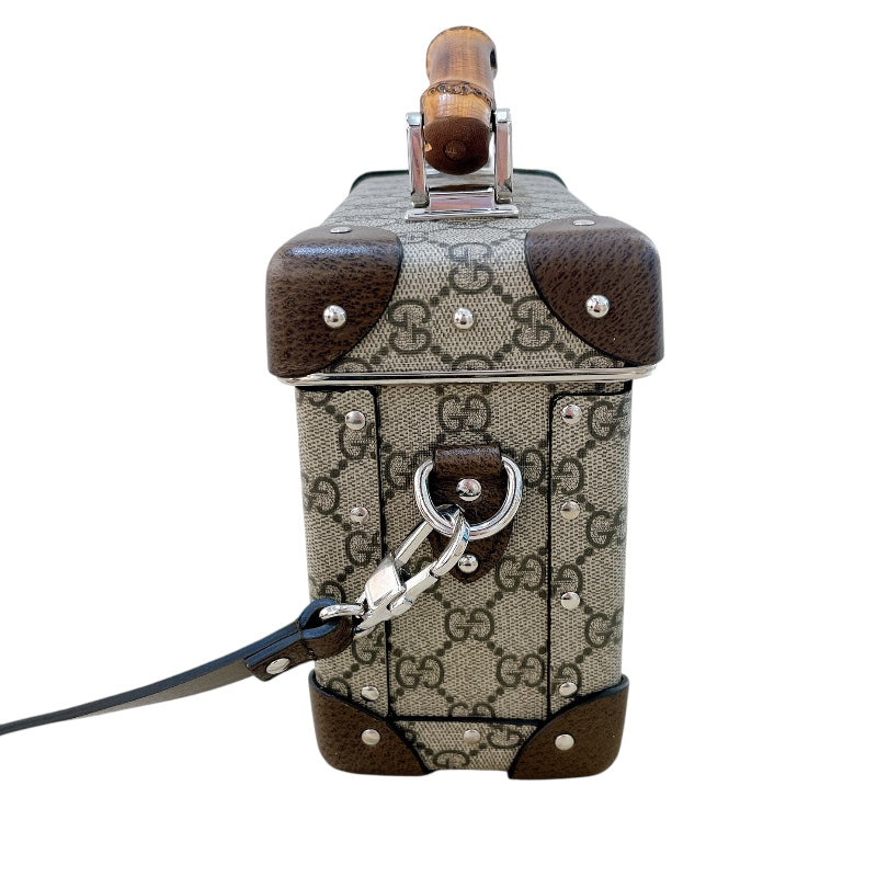 グッチ GUCCI グローブトロッターGGビューティーケース 588351 ベージュ×ブラウン PVCコーティングキャンバス レディース ハンドバッグ
