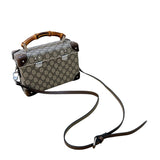 グッチ GUCCI グローブトロッターGGビューティーケース 588351 ベージュ×ブラウン PVCコーティングキャンバス レディース ハンドバッグ