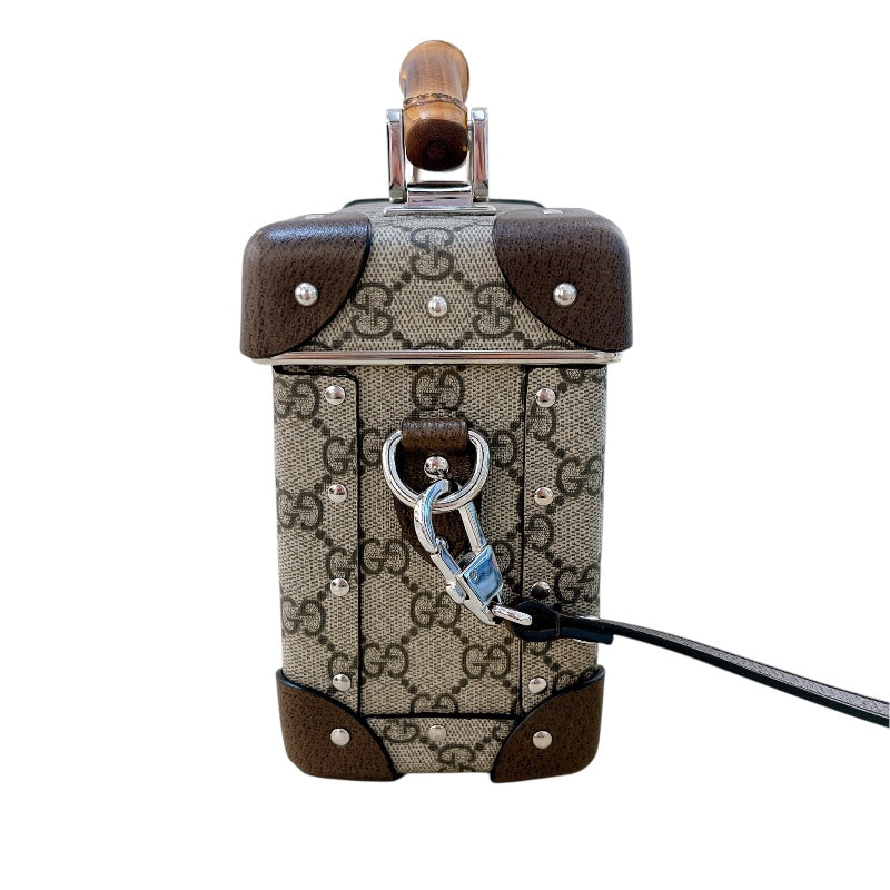 グッチ GUCCI グローブトロッターGGビューティーケース 588351 ベージュ×ブラウン PVCコーティングキャンバス レディース ハンドバッグ