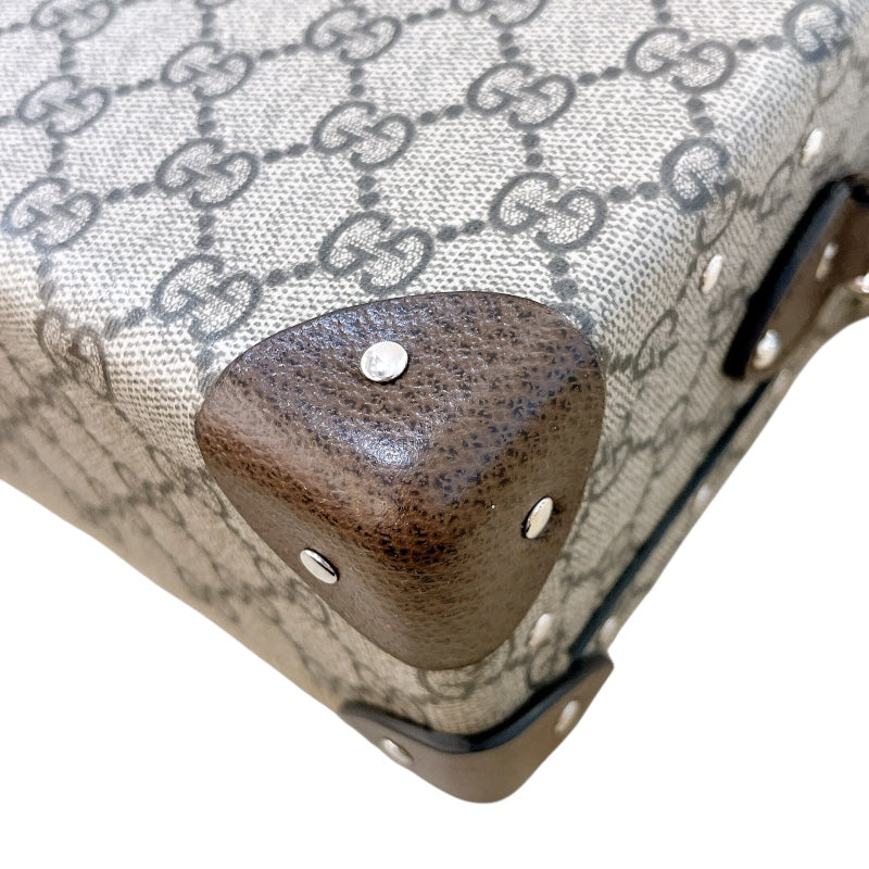 グッチ GUCCI グローブトロッターGGビューティーケース 588351 ベージュ×ブラウン PVCコーティングキャンバス レディース ハンドバッグ