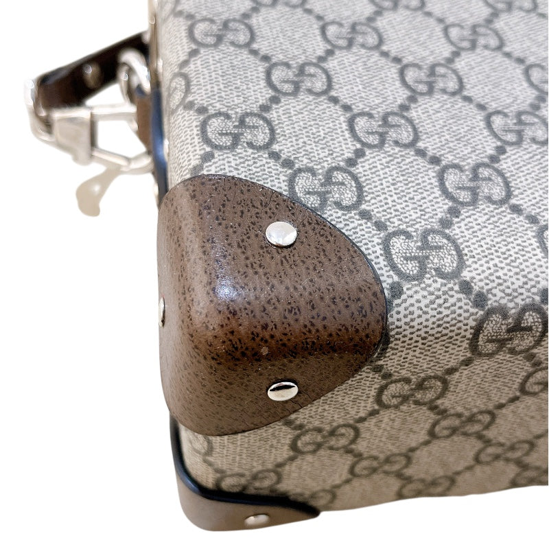 グッチ GUCCI グローブトロッターGGビューティーケース 588351 ベージュ×ブラウン PVCコーティングキャンバス レディース ハンドバッグ