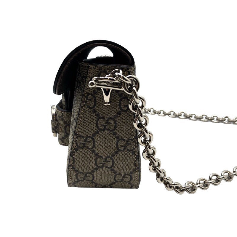 【中古】 GUCCI グッチ  ショルダーバッグ   774209　ホースビット 1955 ミニショルダー GGスプリームキャンバス ベージュ　25015205 CA グッチ GUCCI ホースビット1955ミニバッグ 774209 ベージュ×シルバー