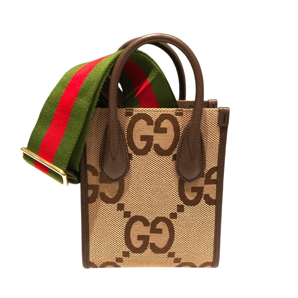 グッチ GUCCI ジャンボGGミニトート 699406 ブラウン ジャンボGGキャンバス レディース ショルダーバッグ