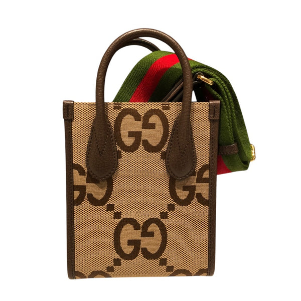 グッチ GUCCI ジャンボGGミニトート 699406 ブラウン ジャンボGGキャンバス レディース ショルダーバッグ