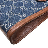 グッチ GUCCI デニム　ミニトートバッグ ネイビー GGデニム レディース ハンドバッグ