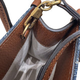 グッチ GUCCI デニム　ミニトートバッグ ネイビー GGデニム レディース ハンドバッグ
