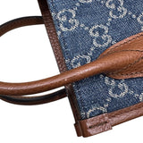 グッチ GUCCI デニム　ミニトートバッグ ネイビー GGデニム レディース ハンドバッグ