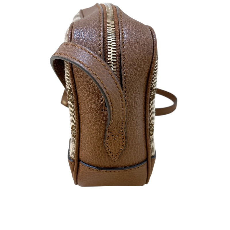 グッチ GUCCI GG キャンバスカメラバッグ 449413 ベージュ×ブラウン GGスプリーム・キャンバス/レザー レディース ショルダーバッグ